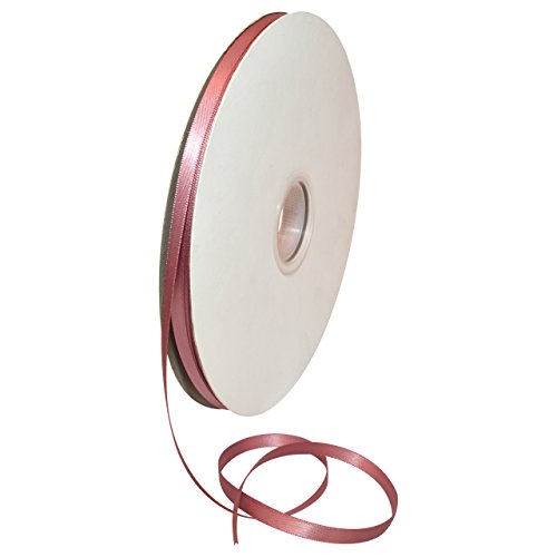 Image of Morex Ribbon Double Face Satin Ribbon, 1 /4 inch x 100 Yd, Rosy Mauve