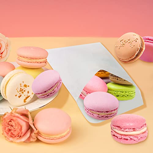 Wax Paper Bags, Glassine Bags 4x6 Inches, 100 Pcs White Paper Cookie Sleeves for Treat - Thumbnail 5
