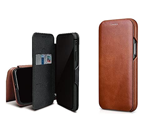 Image of WHITBULL Smart Magnetic Closer Flip Cover Compatible with One Plus 9R / One Plus 8T (Brown)