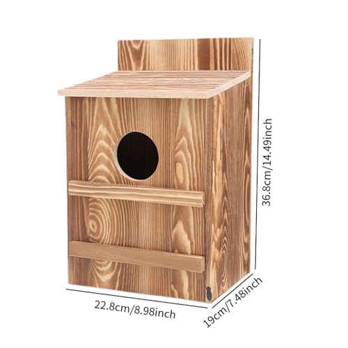 Boîte à oiseaux extérieure en bois déco pour hibou de balcon