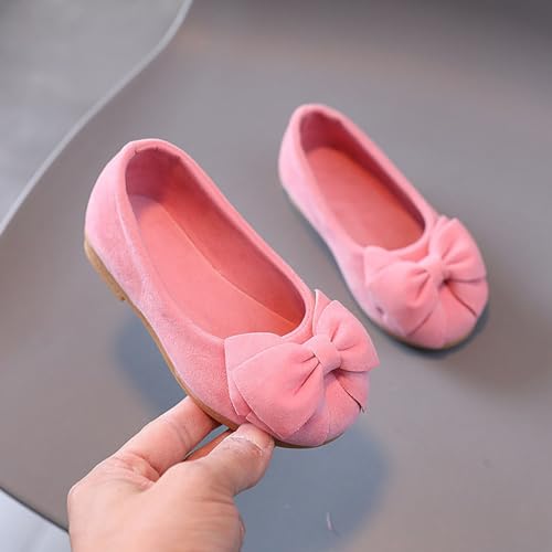Toddler Girls Dress Shoes Kids Cute Bowknot Ballerina Flat Flower Girl Dance Party Princess Slip-On Mary Jane Shoes4