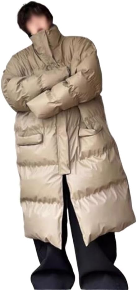 VIDI Thicker Cotton Jacket Coat In The Long Down Men's Winter Warm Leather