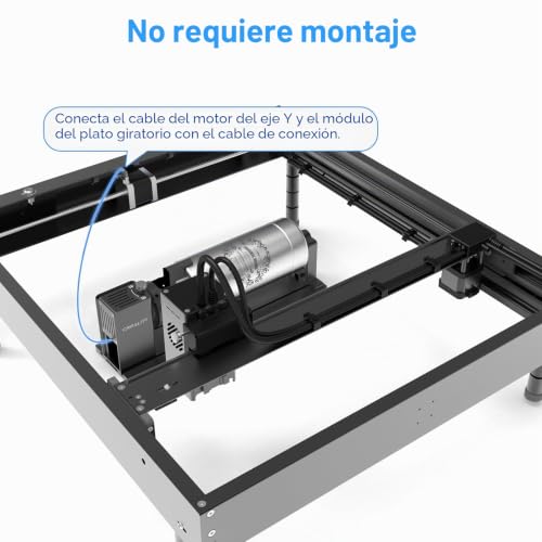 Miniatura 6 de Creality 3 En 1 Kit De Rodillos Rotativos Láser Para Grabadores Láser, Grabado De Objetos Cilíndricos Con Rotación De 360 , Diámetro De Soporte: 10-130 Mm, Para Creality Cortadoras Láser