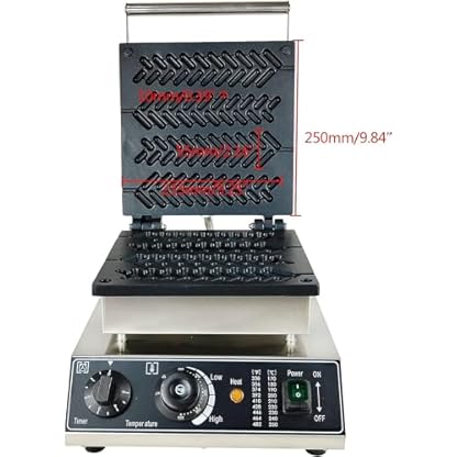 Weizenstängel-Waffel-Maschine Waffeleisen mit Antihaftbeschichtung, Fettauffangrille Kommerzielle elektrische Weizenstängel-Waffelmaschine 30 * 36 * 24cm – Bild 5