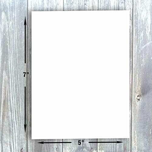 Hamilco White Cardstock Thick Paper - Flat 5 x 7 Blank Index Flash Note & Post Cards with Envelopes - Greeting Invitations Stationery - Heavy weight 80 lb Card Stock for Printer - 100 Pack
