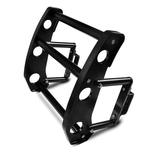 Image of Dyno Racing Black Car Front Bumper Beam Bracket Protector Safety Bar Kit Bull Bar Grille Guard Removable Compatible With Ford Mustang 2015-2019