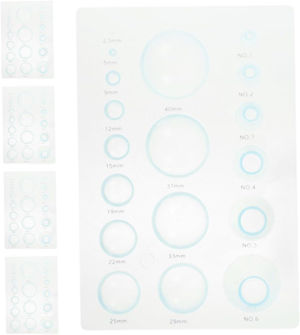 3D Paper Quilling Mold 3-Row Plastic Domes with Scale, 5pcs