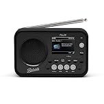 Roberts PLAY20 FM/DAB/DAB+ Digital Portable Radio, Rubber-Protected, Full Colour Screen, Black
