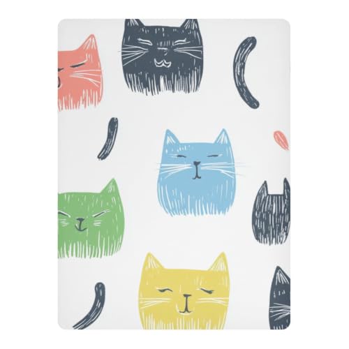 Drap-housse imperméable chat pastel pour de douces nuits bébé - 3