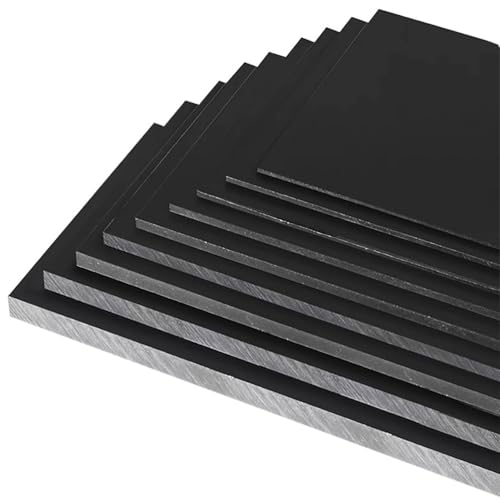 TIHONORI Placa HDPE Negra 15mm Polietileno Alta Densidad Tablero Sólido Fuerte Resistente Químico Corte CNC Taller Manualidades Uso Exterior Industrial,250 × 250mm