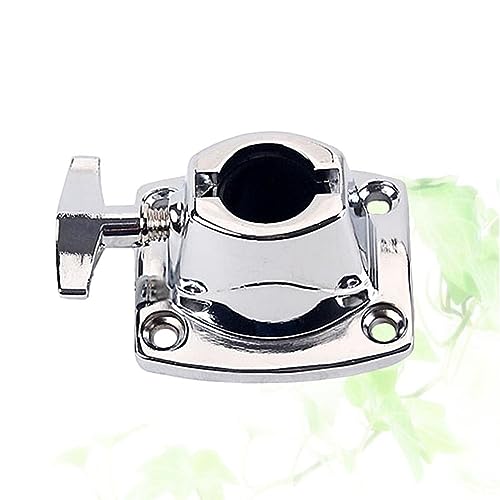 Clamp para soporte de platillo duradero Toddmomy para baterías, accesorio confiable de percusión plateado para configuraciones seguras y kits compactos de batería miniatura 3