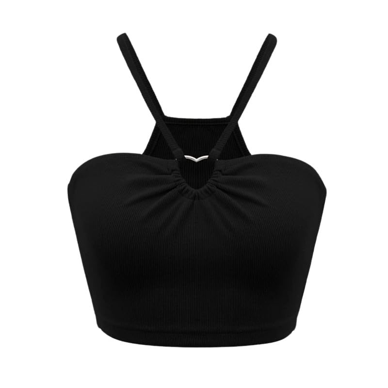 Autumn & Winter Women's Short Sleeveless Love Circle Vest – Slim Fit, Versatile Crop Top-image-24