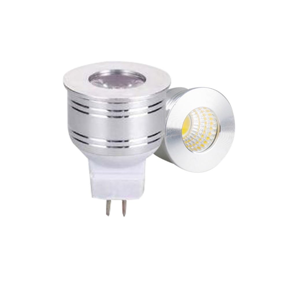 RZL Illuminazione, Confezione da 10 faretti a LED, lampada AC85-265V GU10/GU5.3/E27 1W/3W bianco caldo/naturale/freddo, lampada MR16 DC12V(Natural white 1W,GU10 85-265V)