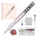 Denabuty Nagelfräser Kabellos 35000 U/Min, Elektrische Nagelfeile 12 in 1 Fräser Nägel Professionell Nail Drill, Nagelfräser für Gelnägel, für Semi Permanent und Acrylnägel, Maniküre Pediküre Rosa