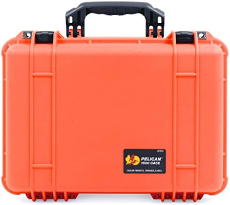 Amazon.com : Pelican Color Case Orange Pelican 1500 case with Black ...