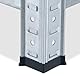 Relaxdays Schwerlastregal, HxBxT: 120 x 60 x 30 cm, 700 kg, verzinkter Stahl, Lagerregal Keller & Garage, braun/Silber