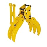 pinza escavatore foto Doppia pinza di presa di legno del metallo di E per l'escavatore idraulico EC160E E111 E110 di 1/14 RC