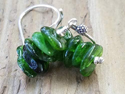 Chrome Diopside and Sterling Silver Earrings