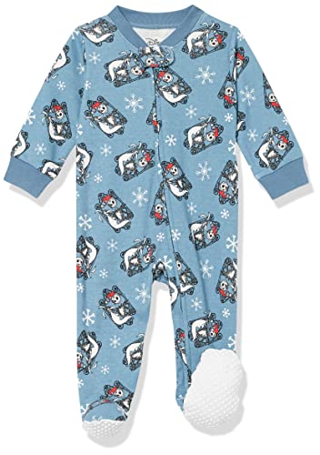 Image of Amazon Essentials Disney | Marvel | Star Wars Unisex Babies' and Toddlers' Snug-Fit Cotton Footed Pajamas, Multipacks