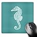 Price comparison product image 3dRose mp_164965_1 8" x 8" Teal Blue Seahorse Print Sea Horse Ocean Marine Beach Aquarium Aquatic Mouse Pad