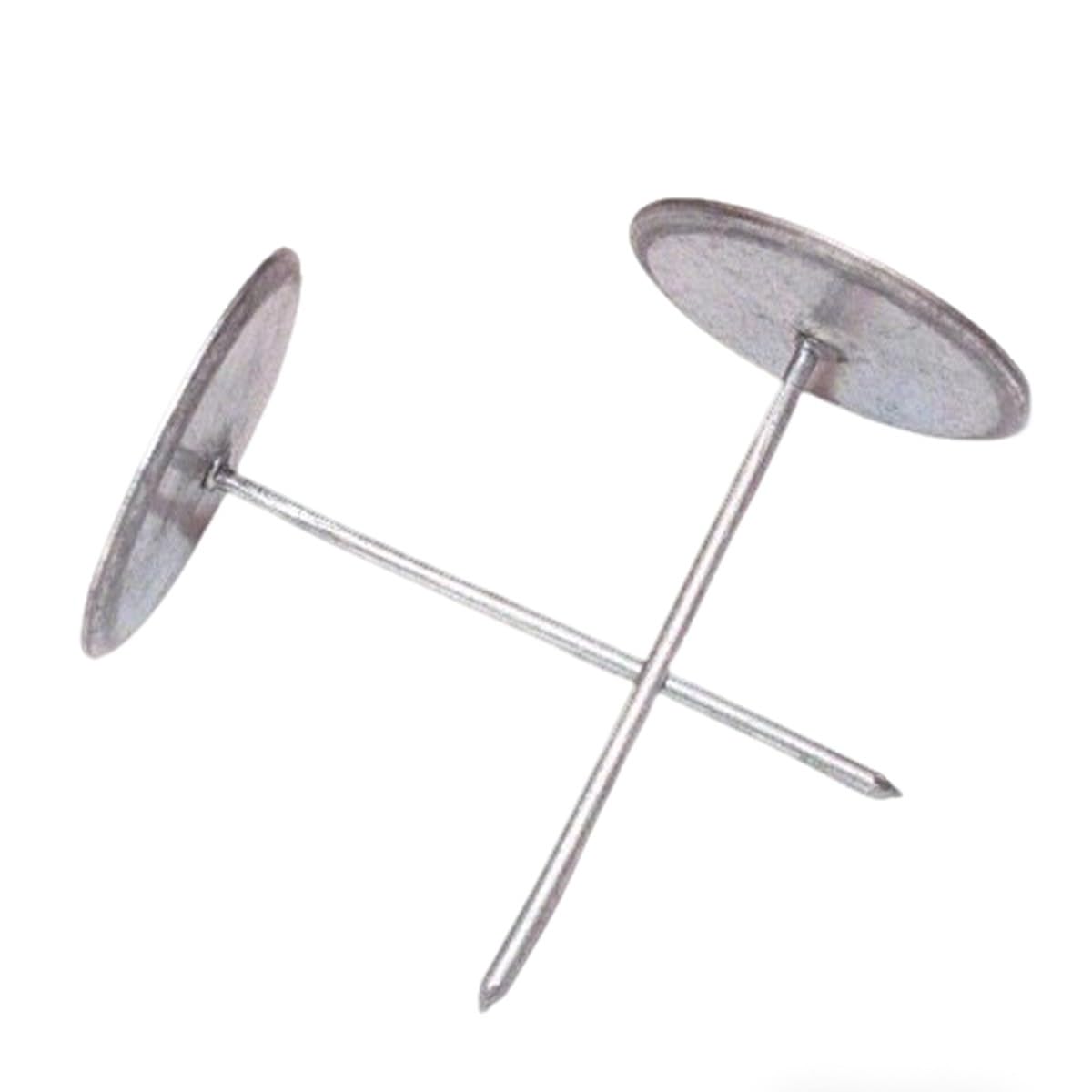 Dämmstoffdübel 2.5cm Teller Längen 3000-3500Stück – Schlagdübel WDVS Styropordübel für EPS Polystyrol, Fassadendämmung, Verzinkte Nägel Pinnwände für Möbel, Stecknadeln