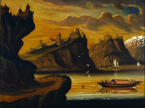 Peinture poster affiche décorative Châteaux du Rhin pour exprimer votre style