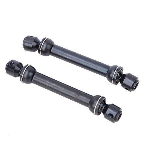 Walmeck Eje de Transmisión de Metal Rc Telescópico Liviano Duradero para Scx10 D90 Rc Rastreler Negro (93-113 mm)