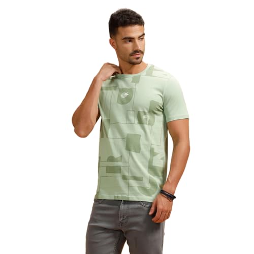 Image of WROGN Men's 180 GSM Pure Cotton T-Shirt | Typography Print | Slim Fit