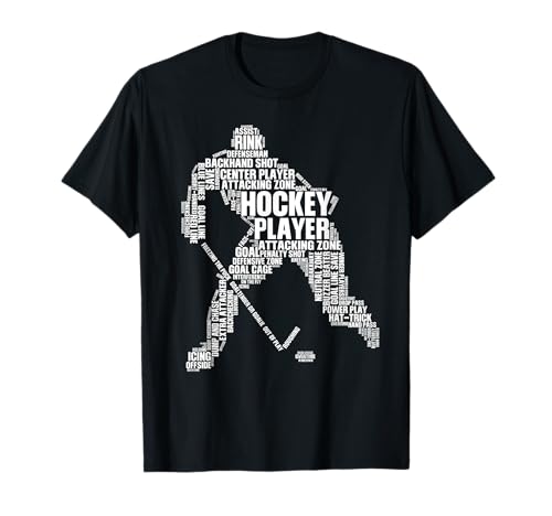 Cool Ice Hockey Art for Men Women Boy Girl Ice Hockey Player T-Shirt Small