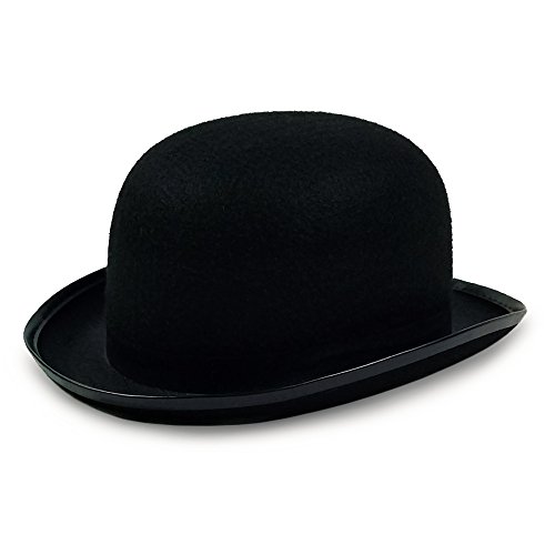 Derby Hat - Bowler Hat – Black for Men Women Boys and Girls Vintage Costumes