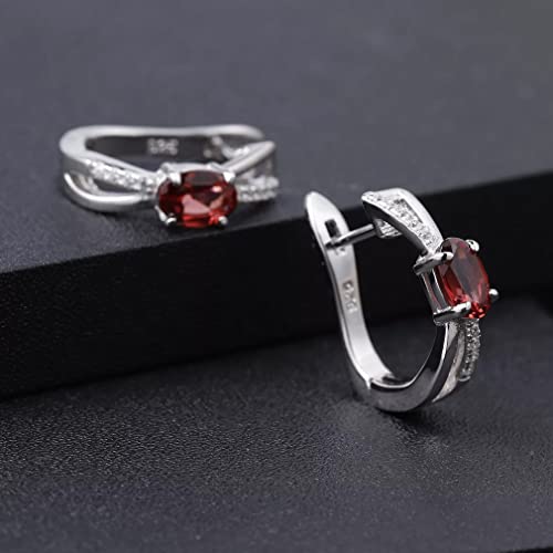 Boucles d'oreilles grenat rouge naturel 1,14 CT clips bijoux fins