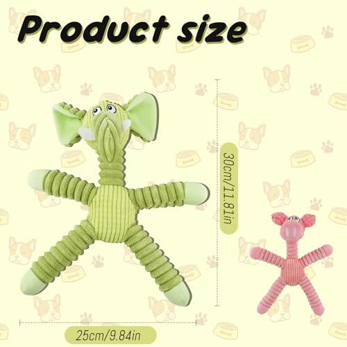 Juguete mordible suave para perros pequeños en forma de cerdito o elefante miniatura 2