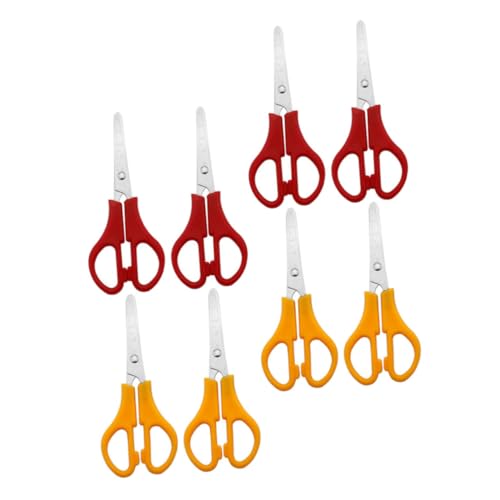 HEALSOPTHY 8piezas Tijeras De Para Manualidades Tijeras De Mano Multifuncionales Puntas Redondeadas De Portátiles Para Adultos Aleatorios