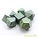 Bescon Superduty Glow in The Dark Solid Metal Polyhedral D&D Dice Set of 7 Luminous Metallic RPG Role Playing Game Dice 7pcs Set D4-D20 Glowing Metal Dice