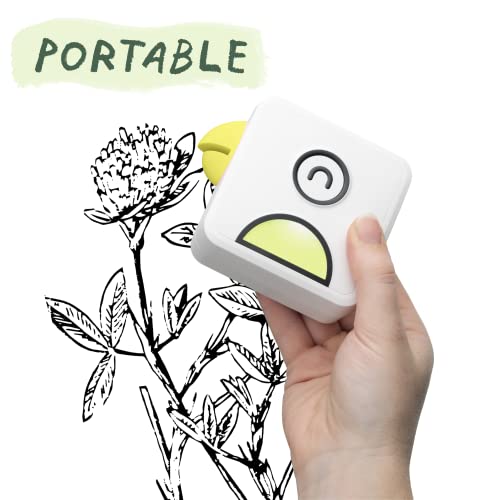 Image of Poooliprint L2 Inkless Pocket Printer - Mini Phone Bluetooth Portable Poooli Thermal Printer for iOS + Android Print Sticky Photos, Labels, Notes, Lists for Journal, Yellow