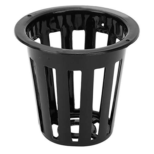 Xnferty 50PCS Maceta de Malla Hidropónica, Orquídeas Copa de Malla Ranurada Macetas de Red Cultivo sin Suelo Cesta de Plantación Planta Red de Cultivo de Flores para Cultivo en Interiores o(Negro)