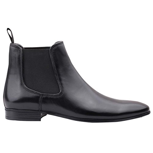 Image of Harrykson London Men's Constructed Black Leather Formal Boot