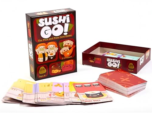 Image of Tickles Sushi Go Family Board Game with 108 Cards | Fast-Paced Pick & Pass Party Game for Kids, Friends & Family Game Nights Fun | Ages 8+ Years | Players 2-5