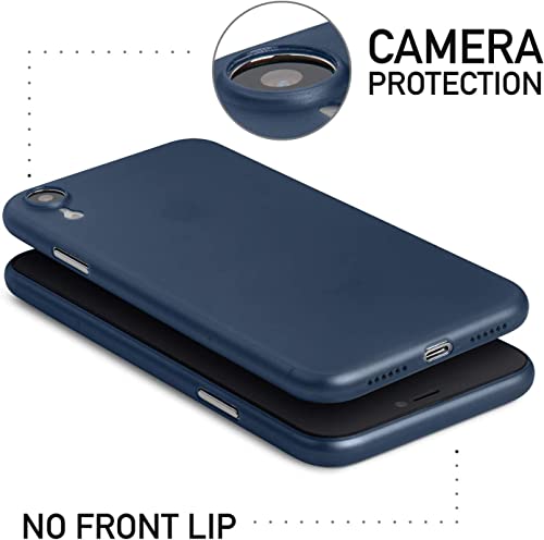 Image of ExpressB Compatible iPhone XR Case 6.1 Inch (2018) Ultra-Thin Hard Cover Slim Fit [0.35mm] Thinnest Protect Bumper for iPhone XR Lightweight - Matte Finish Blue