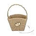 WINOMO Double Heart Wedding Flower Girl Basket with Bowknot
