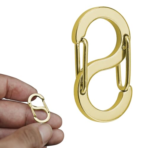 [Glvaner] キーホルダー S字カラビ ステンレス製 10個入 22mm 錆びない 軽量 多機能 紛失防止 留め具 リング DIY用品 アクセサリーパーツ 手作り 生活雑貨 (ゴルード)