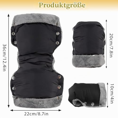 Handwärmer Kinderwagen, Kinderwagen Handschuhe mit warme Fleece, Universal – Ansicht 6