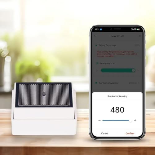 Rilevatore di pioggia intelligente, per Zigbee Smart Rilevatore di luminosità della luce in tempo reale con notifiche smartphone, sensore di gocce di pioggia all'aperto