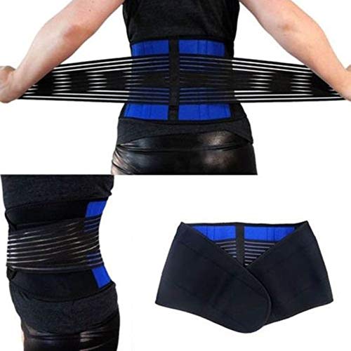 NEW Large size Adjustable Lumbar Support Lower Waist Back Belt Brace Pain Relief (M)
