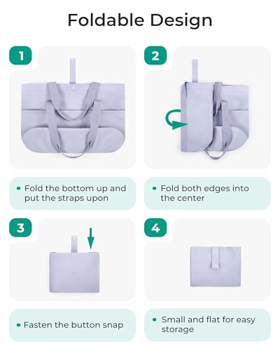 BAGSMART Tote Bag for Women, Foldable Tote Bag With Zipper Travel Large Shoulder Bag Handbag for Work-16.5''l X 6''wx 14''h4