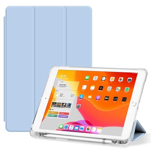 Étui Huawei Matepad T10s 10.1 coque fine TPU transparente Smart Cover bleu