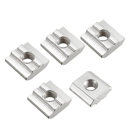 uxcell Slide in T-Nut, M6 Threaded for 3030 Series Aluminum Extrusions Profile, Pack of 20