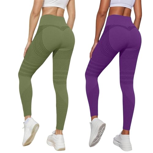Pantalones de yoga de cintura alta para entrenamientos sin costuras con banda de tonificación