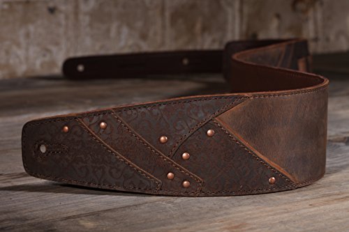 Anthology Gear "Overland" Full Grain Leather Guitar Strap For Electric, Acoustic, And Bass Guitars (Whiskey Brown) #TOP1