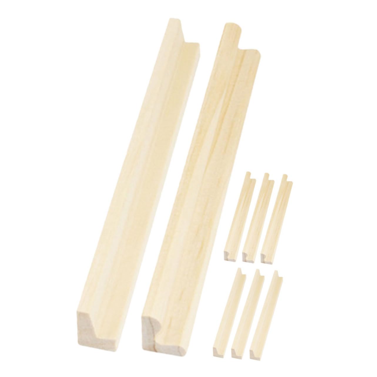Toddmomy 8 Szt. Częściowy Zestaw Drewnianych Podstawek Do Domina Naturalne Drewno Uchwyty Kafelki Stojaki Do Gry Domino i Dekoracji DIY